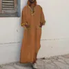 Hommes musulman islamique caftan arabe à capuche à manches longues imprimé Patchwork Caftan Dubaï Abaya Vintage Moyen-Orient Jubba Thobe ethnique Clot298p