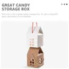 Gift Wrap 15Pcs Decorative Packing Boxes House Shaped Paper Candy Distributions Born