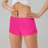 LU-650 Pantaloncini da yoga da donna Completi con abbigliamento da fitness per esercizi Hotty Short Girls che corrono pantaloni elastici Tasche per abbigliamento sportivo Pantaloncini caldi