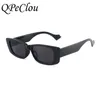 Sunglasses QPeClou 2023 Vintage Small Square Women Fashion Brand Desigenr Colorful Sun Glasses Female Shades Oculos Feminino