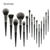 Pinceaux de maquillage outils Sywinas Kit de pinceaux 15 pièces haute qualité noir naturel cheveux synthétiques professionnel 230922