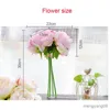 Juldekorationer huvuden konstgjorda blommor Peony Bouquet Silk Peony Flowers Bridal Bouquet Vivid Flowers for Wedding Home Decoration R230922