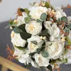 Decorative Flowers Creativity Round Rose Hydrangea Artificial Flower Ball Wedding Table Centerpiece Floral Party Stage Ceilings Decor Props