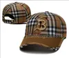 Fashion Nouveau créateur de baseball classique pour hommes femmes High End Cap Retro Plaid Letter Sun Sun Bucket Hat