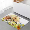 Tapis Couleur Animal Cheval Aquarelle Fleurs Cuisine Tapis De Sol Salon Décor Tapis Maison Couloir Entrée Paillasson Tapis Antidérapant