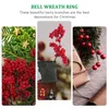 Decorative Flowers 10pcs Christmas Decoration Artificial Berry Red Gold Cherry Stamen Mini Fake Berries Beads For Party Craft