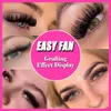 Falska ögonfransar Easy Fan Lashes Extension DIY 3D5D10D20D Faux Mink Blooming Eyelash Extensions 003005007010 Auto Fanning Makeup Lashes 230921