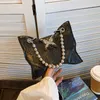 Y2k prata bolsa de ombro em formato de borboleta, bolsa feminina de ombro crossbody, bolsa de corrente, nova textura, bolsa feminina
