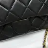 Lyxdesigner crossbody väska högkvalitativ axelväska mode totasel hårdvara kedja underarmsäck fårskinn kvinnors väska diamant check väska # ny