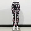 Leggings Donna Nuovo colore Farfalla stampato Pantaloni a vita alta Leggins Leggings elastici per fitness di grandi dimensioni Collant sportivi da corsa