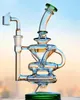 9inches tall 14 mm joint branch design Perc Water Glass Bongs hookahs Pipes percolator Recycler oil rig bongs dab Rigs 6.2inch