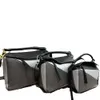 2023 Designerväska äkta läder handväska axel hink kvinnas väskor pussel koppling totes crossbody mini geometri kvadrat kontrastfärg
