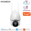 IP -kameror Inqmega Tuya PTZ Camera Smart Cloud Outdo Auto Tracking 1080p CAMER CCTV Security Cam Waterproof Google Home and Alexa 230922