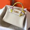 Borse alla moda Filo cerato a mano Strato superiore Togo Pelle di vacchetta Borsa con stampa litchi Borsa a tracolla Borsa Casual Tote Borsa da donna