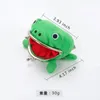 Plush Keychains 20st/Lot Frog Wallet Coin Purse Keychain Anime Plush Frog Cartoon Flannel Wallet Key Holder Cosplay Toy School Prize Passe 230922