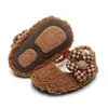 First Walkers Korean Style Baby Shoes Cute Plush Cotton Thickened Winter Autumn Warm Infant Toddlers Footwear Kids Solid Color