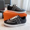 Luxe 2023S/S Hommes Baskets Profondes Chaussures Respirent Tricoté En Cuir De Veau Technique Doublure En Toile Baskets Basses D'été Planche À Roulettes Marche Discount Chaussures