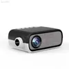 Projectoren YG280 HD 1080P MINI PROJECTORS HUISHOUDEN LED Portable Small Projector Home Theatre Zwart Wit geel 3 kleuren 2 stks L230921 L230923