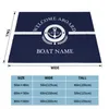 Blankets Deep Sea Color Nautical Decorative Printed Flannel Blanket Breathable Ultra Warm Bedding and Travel Blanket Autumn Customizable HKD230922