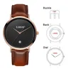 Womens Watches CL026 Black Rose Gold Build varumärke din egen klocka Anpassad design OEM Tryckt Watch Men Wrist Calender Minimalist Watch 230921