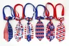 Vêtements pour chiens 100pcs Accessoires de jour de l'indépendance américaine Petites cravates pour animaux de compagnie Chat Chiot Cravates Bowties Collier Fournitures de vacances