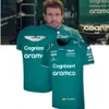 T-shirts masculins 2024 Aston Martin F1 T-shirt Formule 1 AM SUITE DE RACK