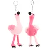 Keychains 2 PCs pingente flamingo de brinquedo de brinquedo de brinquedo decoração de animais -chave PP Cotton Animal