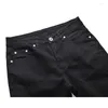Jeans pour hommes Pantalons classiques Rétro Slim Basic Petits pieds Noir Denim Mode Poche Solide Couleur Casual Vêtements masculins