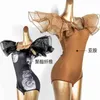 Stage Wear Modern Dance Costume National Standard Onepiece Swing Skirt Practice Suit TL810