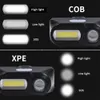 Head lamps Portable LED Headlamp XPE+COB Headlight IR Induction 18650 Light USB Rechargeable Waterproof Camping Torch Powerful Head Lamp HKD230922