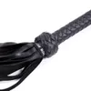 Whips Crops Handmade Genuine Sheepskin Leather HorseWhip Sheepskin Suede Flogger 52CM Cowhide Horse Riding Whip Handle with Wrist Strap 230921