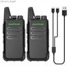 Walkie Talkie 2PCS Mini Walkie Talkie Baofeng BF-T20 PortableTwo Way Radio Charging USB VOX For BF-C9 BF-888S KD-C1 for Station Hotel Hunting HKD230922