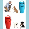 개 훈련 순종 훈련 복종 애완 동물 휘파람과 클리커 강아지 중지 짖는 도구 도구 휴대용 트레이너 프로 홈 어디 셔 트리 DHVDM