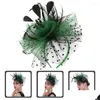 Bandanas Tea Party Hat Bride Decoration Banquet Headdress Women Fascinator Headband Drop Delivery Fashion Accessories Hats Scarves Glo Dhpkg