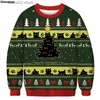 Maglioni da donna Uomo Donna Brutto maglione di Natale Tacky Xmas Jumper Top 3D Albero di Natale Calzino Gatto Renna Stampato Holiday Party Felpa T230922