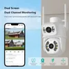 Kamery IP 4K 8MP 4MP Podwójny obiektyw PTZ WiFi z ekranem AI Auto śledzenie zabezpieczeń na zewnątrz CCTV Surveillance ICSEE App 230922