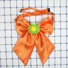 Dog Apparel 50X Spring Pet Puppy Medium Bow Ties Adjustable Sun Flower Solid Bowknot Tie Grooming Bows Supplies