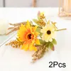 Decorative Flowers 2pc Autumn Color Dahlia Simulation Bouquet Fake Pography Props Decorations Ins Wind Sunflowers