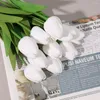 Fiori decorativi Tulipani artificiali in PU Realistico bouquet di fiori finti floreale per decorazioni per feste di nozze Forniture per regali di ornamenti per il giardino domestico