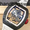 Richardmill Watch Milles Waches Mechanical Automatic Richa Milles Rm055 Japan Limited Edition Carbon Fiber Mens Fashion Leisure Business Sports Machinery Wristw