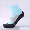 Sports Socks Professional Basketball Running Fitness Breatble Football Cycling Cam Quick Dry Elastics Gym Jogging Soccer Drop Delive DHQMH