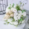 Weihnachtsdekorationen, nordische künstliche Blume, Rose, Hochzeitsstrauß, Seidenblume für Zuhause, Party, Tischdekoration, Dekorationen, Blume R230922