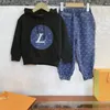 Sıcak satır Çocuklar Hoodie Sweater Set Moda Klasik Stil 212 Yıl Yeni Kış Villus Erkek ve Kızlar Spor Takım Bebek Bebek Kısa S