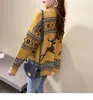 Frauen Pullover Strick T-Shirts 2023 Frühling Pullover Warme Gestrickte Jacke Lose Tasche Fawn Mode Strickjacke Damen 230922