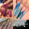 Nail Glitter 50g holografisk blandad hexagon form chunky nagel glitter silver paljetter laser glittrande flingor skivor manikyr naglar konstdekoration 230921