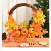 Decorações de Natal 28x34cm Halloween Porta Abóbora Grinalda Folha de Outono Garland Decoração Floral Decoração de Casa R230922