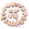 5Pcs Wooden Pacifier Clip Beech Wooden Animal Natural Dummy Clip DIY Baby Pacifier Chain Teether Toys Accessories BPA Free