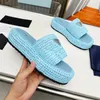 Summer Woven Flats Brand Fashion Female Round Toe Comfort Beach Holiday Slippers New Designer Open Toe Cross Strap Lazy Sandals Outdoor Vacation Shoes