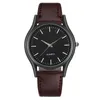 Zegarek na rękę 100pcs/partia Para Watch Women's Men's Simple Black Case Kwarc Kwarcany Prezent ze ręką na rękę