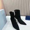 New Autumn and Winter Top Brand Women's Designer Lace up Boots Black Boots Martin Boots Long Sleeve Boots Leather Boots34-42